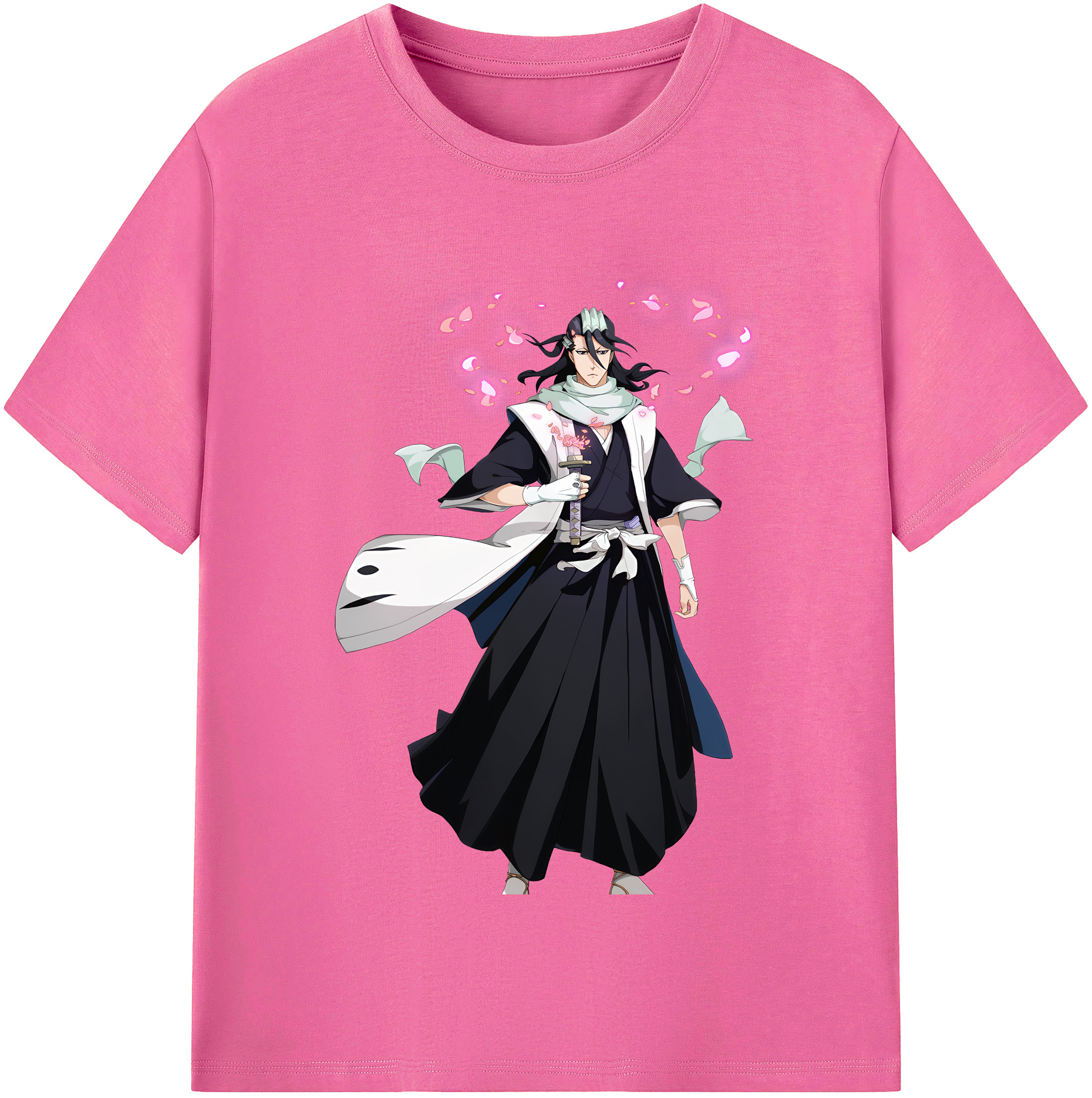 （画像用） ブリーチ くちき びゃくや BLEACH Kuchiki Byakuya レディースカジュアルプリントTシャツ（綿100％）